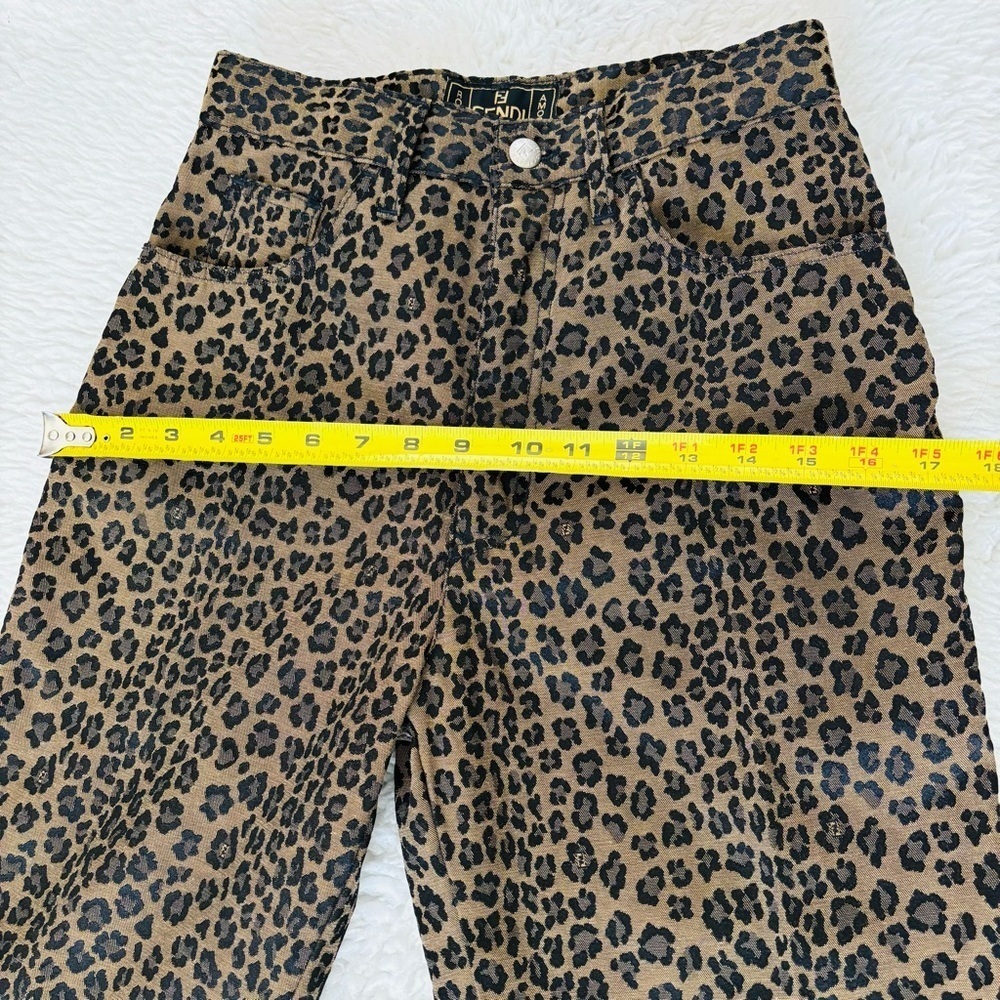 Fendi Leopard Cheetah W/ FF logo Pants size EU42 US 28 - Picture 10 of 15